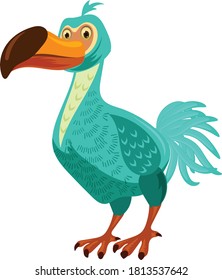 Dodo Bird cartoon vector art and illustration