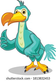 Dodo Bird cartoon vector art and illustration