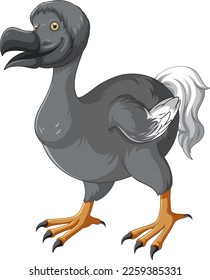 Dodo bird extinct animal illustration