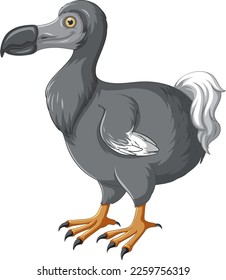 Dodo bird extinct animal illustration