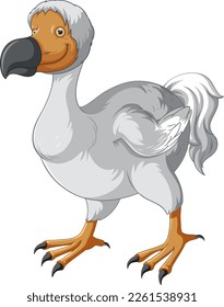 Dodo bird extinct animal illustration