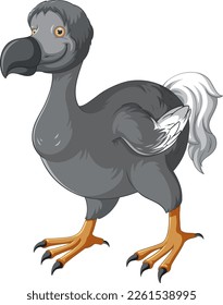 Dodo bird extinct animal illustration