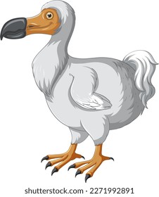 Dodo bird extinct animal illustration