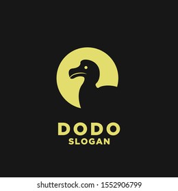 dodo bird logo black icon design vector