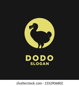 dodo bird logo black icon design vector