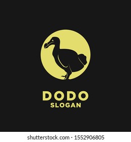 dodo bird logo black icon design vector