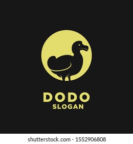 dodo bird logo black icon design vector