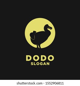 dodo bird logo black icon design vector