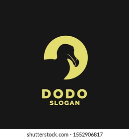 dodo bird logo black icon design vector