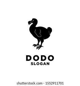 dodo bird logo black icon design vector