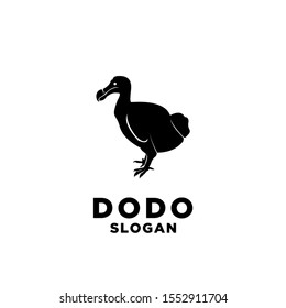 dodo bird logo black icon design vector