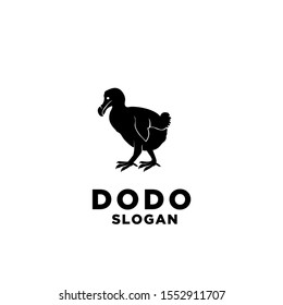 dodo bird logo black icon design vector