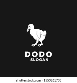 dodo bird logo black icon design vector