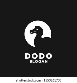 dodo bird logo black icon design vector