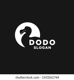 dodo bird logo black icon design vector