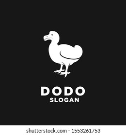 dodo bird logo black icon design vector