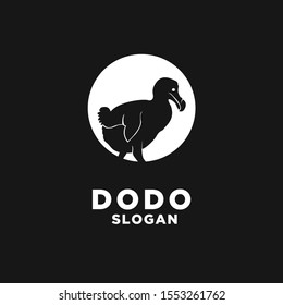 dodo bird logo black icon design vector