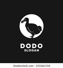dodo bird logo black icon design vector