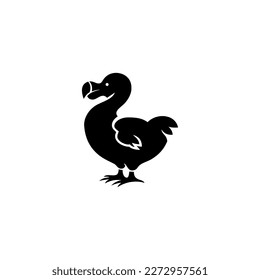 dodo bird logo black icon design vector