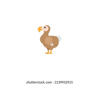 Dodo bird vector isolated icon. Dodo emoji illustration.