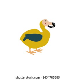dodo cute cartoon icon vector on a white background