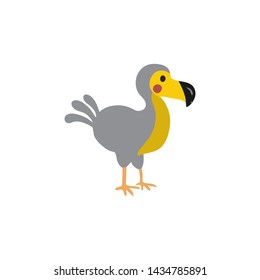 dodo cute cartoon icon vector on a white background