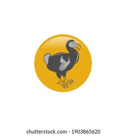 dodo cute cartoon icon vector on a white background.EPS 10