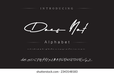  Does Not Font Handwritten Signature  Brush Font Type Font lettering handwritten