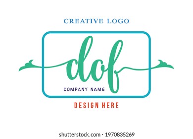DOF lettering logo is simple, easy to understand and authoritative