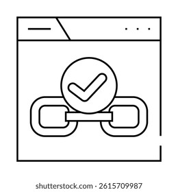 dofollow seo line icon vector. dofollow seo sign. isolated contour symbol black illustration