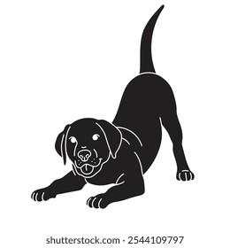 dog 2 schwarz-weiß einfach.