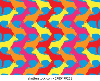 Perro. Composición abstracta. Ilustración vectorial.