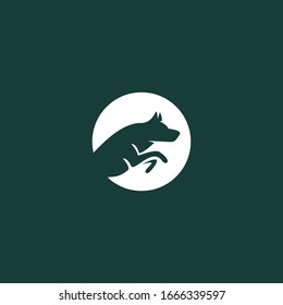 Dog Abstract logo Icon template design in Vector illustration 