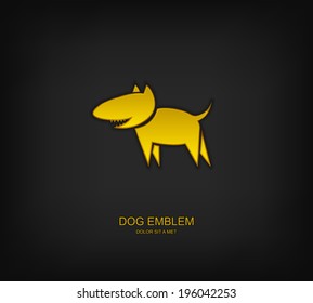 Dog abstract vector template design emblem logo, Pets, Business technology universal idea, Vector illustration Eps 10