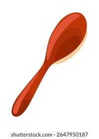 Ícone de loja de acessórios para cães. Escova para pentear. Supermercado Petshop. Acessório de animal de estimação. Ilustração vetorial em clip-art de estilo plano