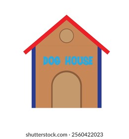 Dog accessory shop icon. Dog House. Petshop supermarket. Pet accessory. Vector illustration in flat style clip art
