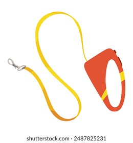 Dog accessory shop icon. Dog leash. Petshop supermarket. Pet accessory. Vector illustration in flat style clip art