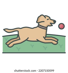 Dog Activities vector icon for commercial use