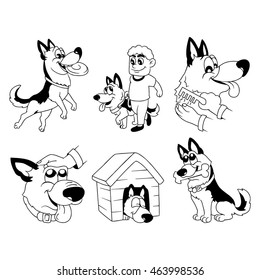 dog activity vector illustration 