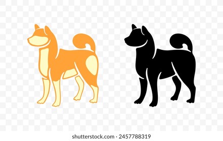 Dog akita inu breed, animal and pet, graphic design. Doggy, canine, puppy, pawl and doggie, vector design and illustration