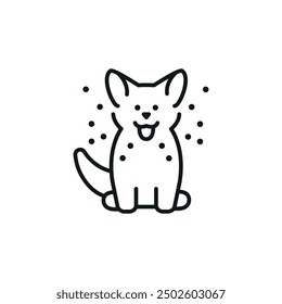 Dog allergy icon. Simple dog allergy icon for social media, app, and web design. Vector illustration.