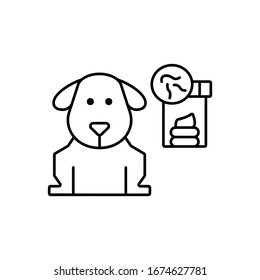 Dog, analysis icon. Simple line, outline vector elements of veterinary icons for ui and ux, website or mobile application