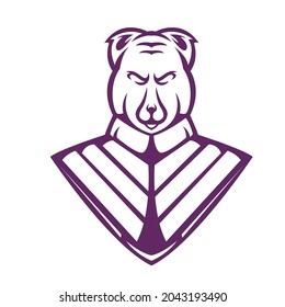 dog angry cartoon logo vector