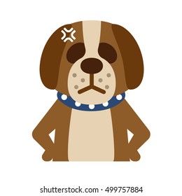 Dog of angry expression