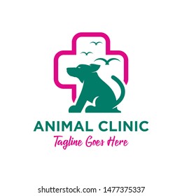 dog animal care clinic logo design