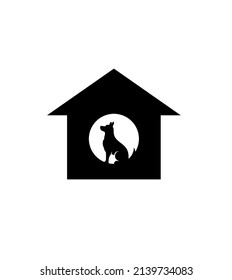 Dog animal A creative, simple, unique, clean, elegant, modern pets logo design. It would be perfect for a vet, a photographer, a pet shop, a pet spa or any animal health care related products or servi