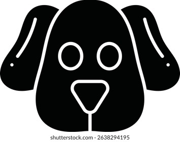 Dog animal glyph vector, icon, design
