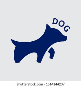 Dog ANIMAL icon design, logo template, SILHOUETTE logotype