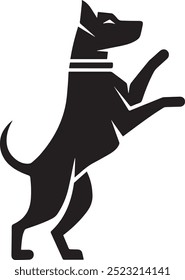 A Dog animal icon style with a white background