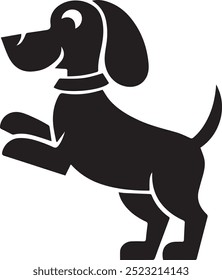 A Dog animal icon style with a white background